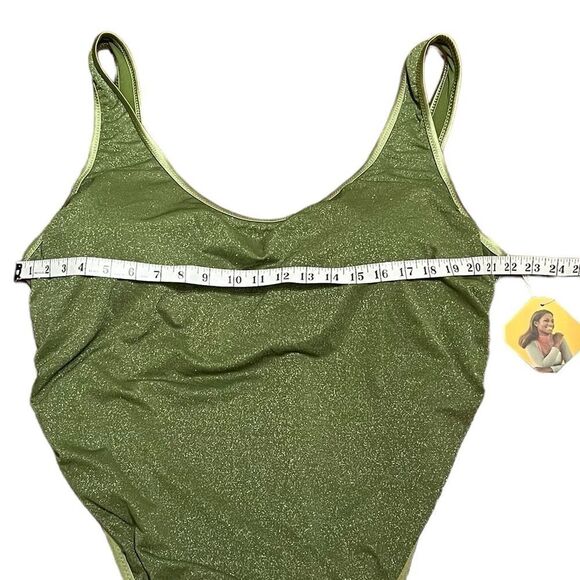 NWT Fe Noel X Target Metallic Green One Piece Bathing Suit, Size XXL - Picture 11 of 13